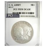2011-P S$1 U.S. Army PCI PR70 DCAM