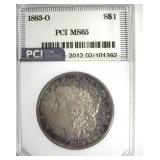 1883-O Morgan PCI MS65 Sud86f5a9e-5tle Toning