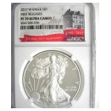 2017-W Silver Eagle NGC PR70 UC First Releases