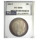 1884-O Morgan PCI MS65 Nice Rim Toning