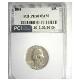 1964 Quarter PR70 CAM LISTS $135 IN 69 CAM