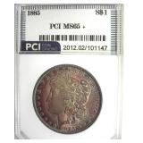 1885 Morgan PCI MS65+ Purple Toning