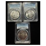 1883-O 84-O 04-O Morgans PCGS MS64