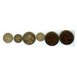 1858-1913 F-XF 6 COINS Early Canada Is Undervalued