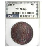1884-O Morgan PCI MS65+ Purple Toning