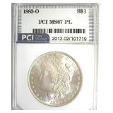 1883-O Morgan MS67 PL LISTS $4350 IN 66+ PL