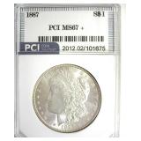 1887 Morgan MS67+ LISTS $6000