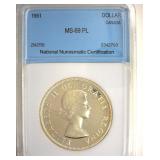 1961 Dollar NNC MS69 PL Canada