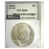 1976-S Silver Ike MS69 LISTS $20000