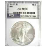 1989 Silver Eagle MS70 LISTS $1200