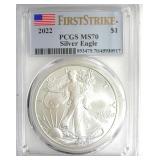 2022 Silver Eagle PCGS MS70 First Strike