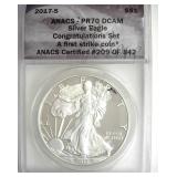 2017-S Silver Eagle ANACS PR70 DCAM LISTS $175