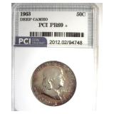 1963 Franklin PR69+ DCAM LISTS $5000 IN 69 DC