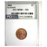 1949 Cent PCI MS66+ Rd86f5a9e-5 Raind86f5a9e-5ow
