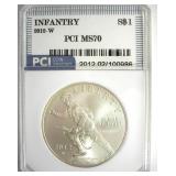 2012-W S$1 Infantry PCI MS70