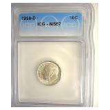 1958-D Dime ICG MS67