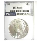 1923 Peace MS66+ LISTS $950