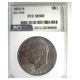 1972-S Silver Ike MS69 LISTS $3400