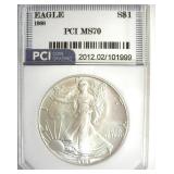 1988 Silver Eagle MS70 LISTS $2350