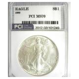 1986 Silver Eagle MS70 LISTS $1000