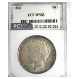 1922 Peace PCI MS65 Soft Toning