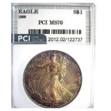 1999 Silver Eagle MS70 LISTS $10000