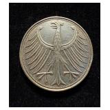 1956-D Germany 5 Mark