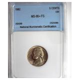 1962 Nickel MS66+ FS LISTS FOR $575
