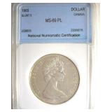 1965 Blunt 5 Dollar NNC MS69 PL Canada