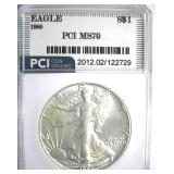 1988 Silver Eagle MS70 LISTS $2350