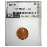 1954-D Cent MS67+ RD LISTS $1200
