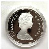1982 S$1 Bull Skull PR DCAM Canada