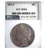 1921-S Morgan PCI MS64 Terrific Toning