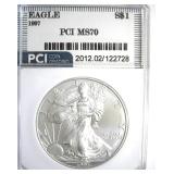 1997 Silver Eagle MS70 LISTS $1500