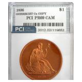 1836 Dollar PCI PR69 CAM Gobrecht Cu Copy