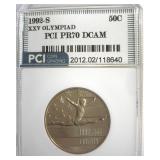 1992-S 50c XXV Olympiad PCI PR70 DCAM