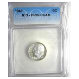 1933 Dime ICG PR69 DCAM