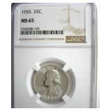 1955 Quarter NGC MS65
