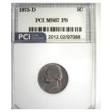 1975-D Nickel MS67 FS LISTS $275 IN 66+ FS
