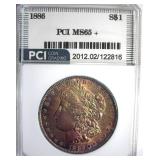 1886 Morgan PCI MS65+ Vibrant Color