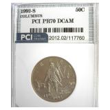 1992-S 50c Columbus PCI PR70 DCAM