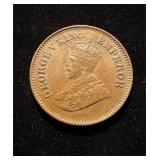 1920 India British 1/2 Pice UNC