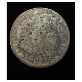 1796 8 Reales Silver Crown China Chopmarks