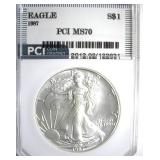 1987 Silver Eagle MS70 LISTS $1000