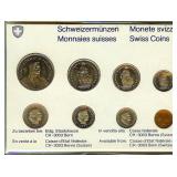 1977 1 Rappen-5 Franc BU Coin Set Switzerland
