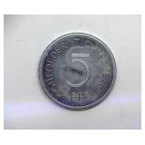 1976 5 Francs Switzerland