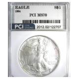 1994 Silver Eagle MS70 LISTS $11000