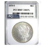 1878-S Morgan MS67 DMPL LIST $27500 IN 66 DMPL