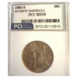1995-S 50c Olympic Baseball PCI MS70