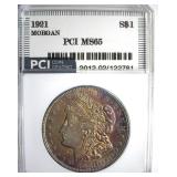 1921 Morgan PCI MS65 Fantastic Color